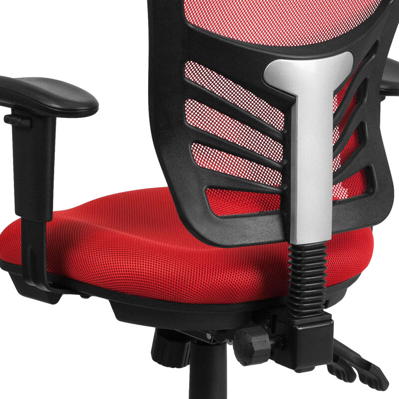 Nicholas Mid-Back Dark Gray Mesh Multifunction Executive Swivel Ergonomic Office Chair with Adjustable Arms image number 5