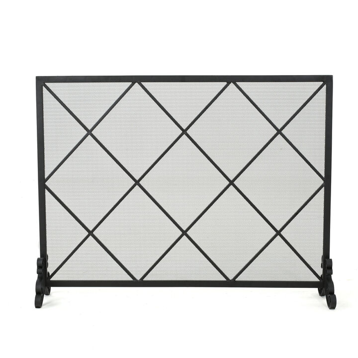 Streamdale Diamond Design Single Panel Fireplace Screen