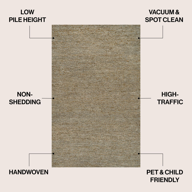 Miles Modern Minimalist Radius Corner Solid Area Rug