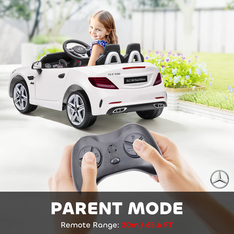 BreeBe Mercedes SLC 300 Licensed Kids Electric Car with Remote Control, 12V Battery Powered Kids Ride on Car with Music, Lights image number 4