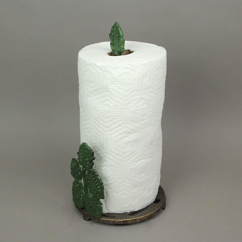 Cast Iron Monstera Leaf Paper Towel Holder Countertop Beach Themed Kitchen Decor image number 4