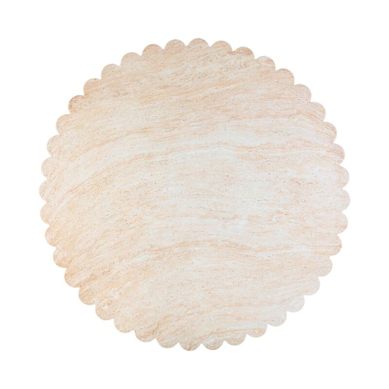 Blossom Washed Travertine Finish Indoor / Outdoor 54" Round Dining Table image number 3