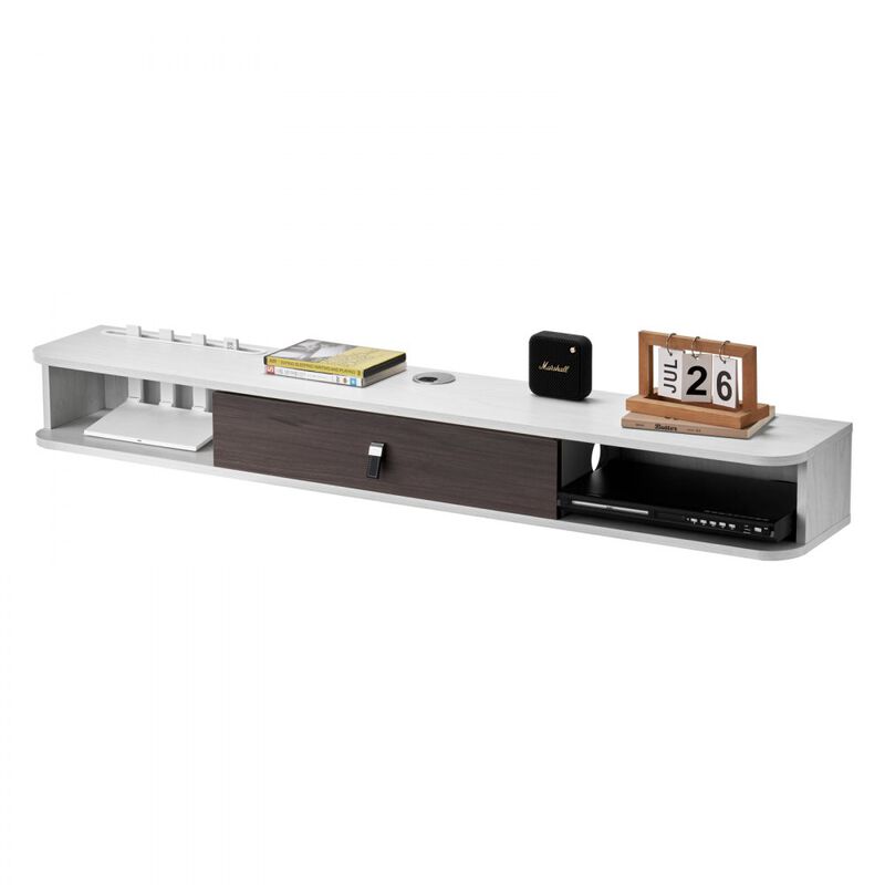 Modern Floating TV Stand 55" &ndash; Wall-Mount Storage Cabinet for DVD & Game Console image number 8