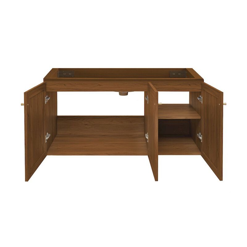 Classe 48" Wall-Mounted Bathroom Vanity Cabinet without Top in Brown Oak image number 3