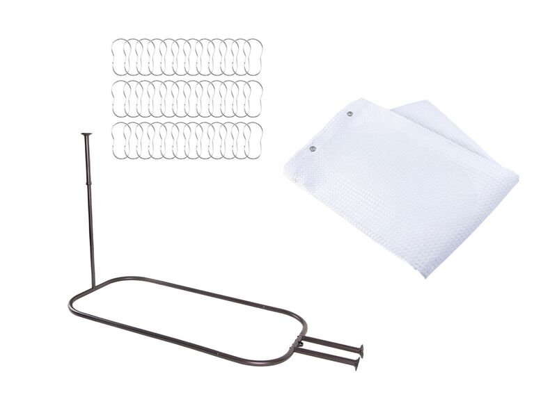 Rustproof Aluminum Hoop Oval Shower Rod image number 0