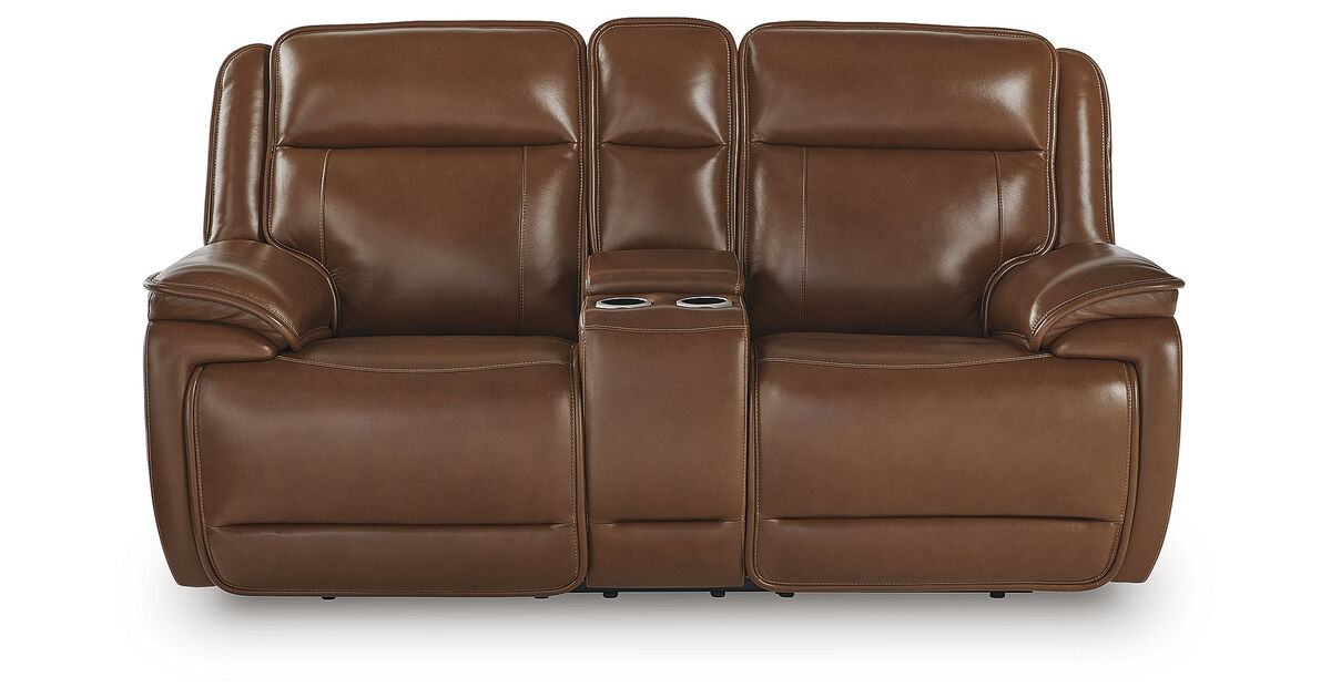 Healy Pier Power Recline Loveseat W/Console