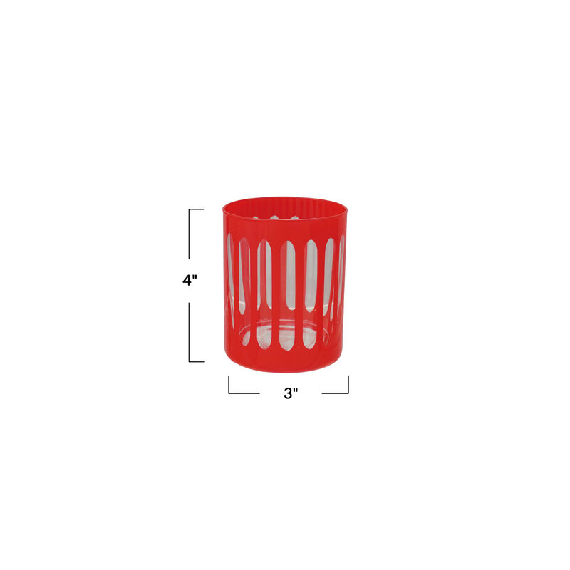 Ruby Red Artisanal Glass Tumbler image number 1