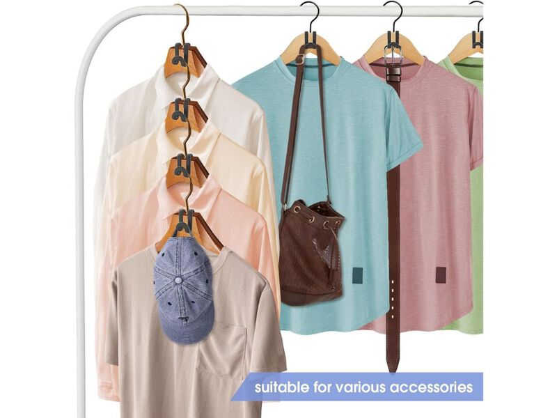 100Pcs Space Saving Hanger Hooks, Plastic Clothes Hanger Connector Hooks, Heavy image number 1