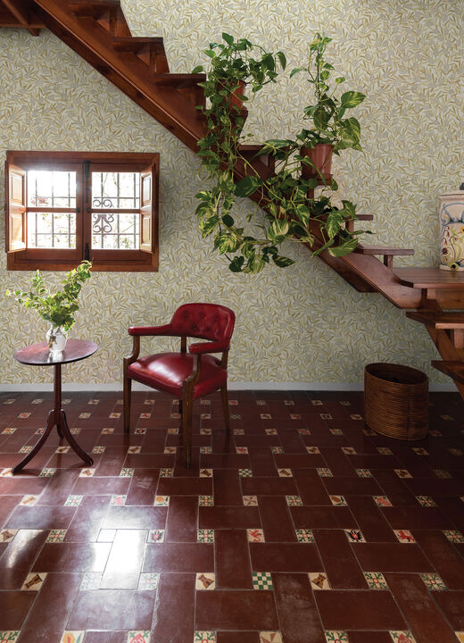 Zulma Gold Decorative Botanical Wallpaper