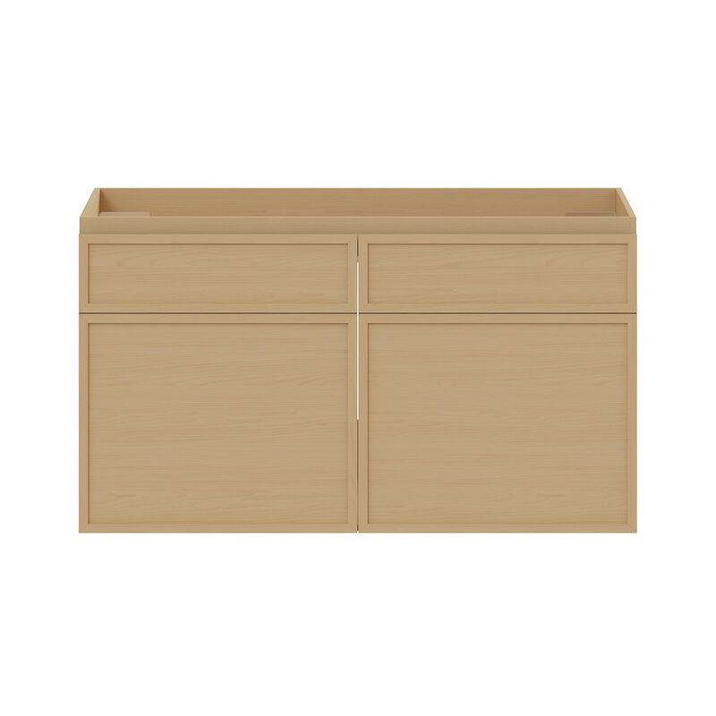 St. Tropez 36" Wall-Mounted Bathroom Vanity Cabinet without Top in Natural Oak image number 0