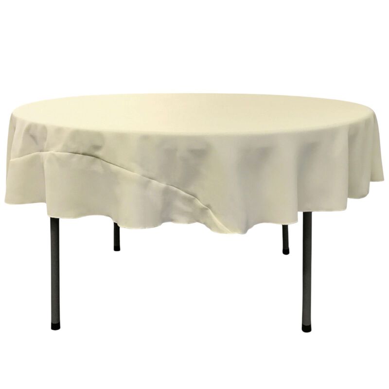 72in Round Table Cover Polyester Poplin Wrinkle Resistant for Event Tables image number 0