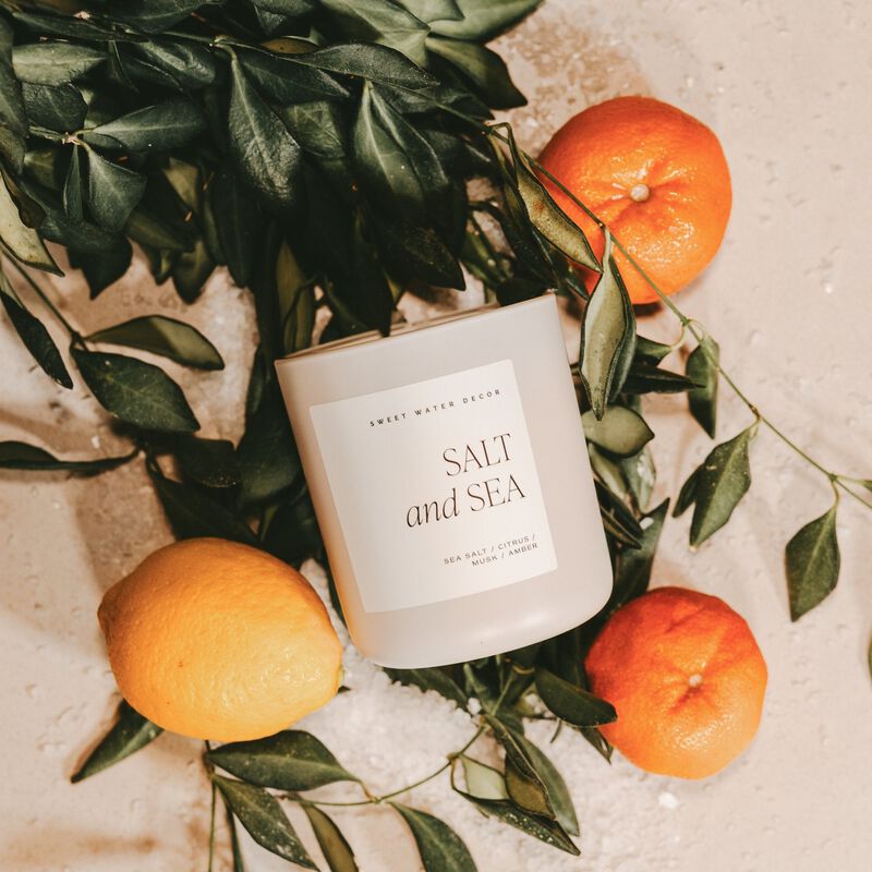 Sweet Water Decor Salt and Sea 15 oz Soy Candle image number 2