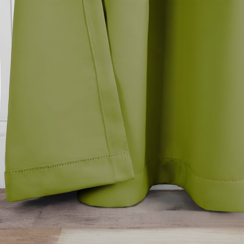 Set of 2 Blackout Curtains Rod Pocket Solid Room Darkening image number 2