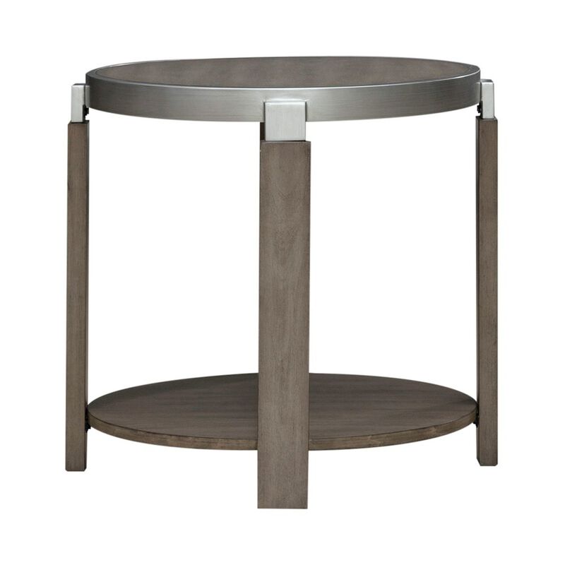 Liberty Furniture Sutton End Table for Living Room - Bleached Sand image number 0