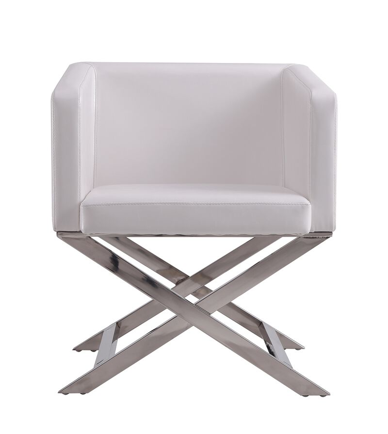 Hollywood White Accent Chair