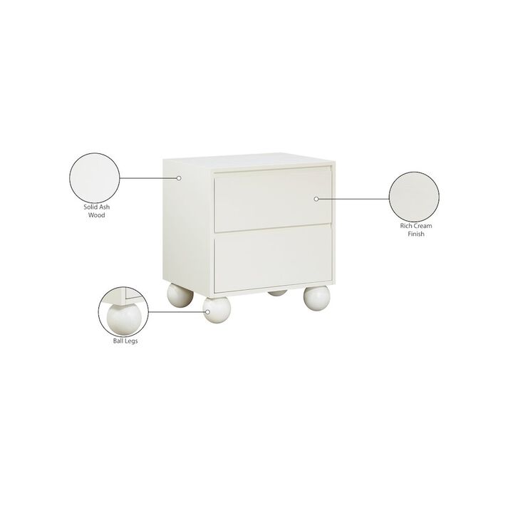 Meridian Furniture Kent Cream Night Stand