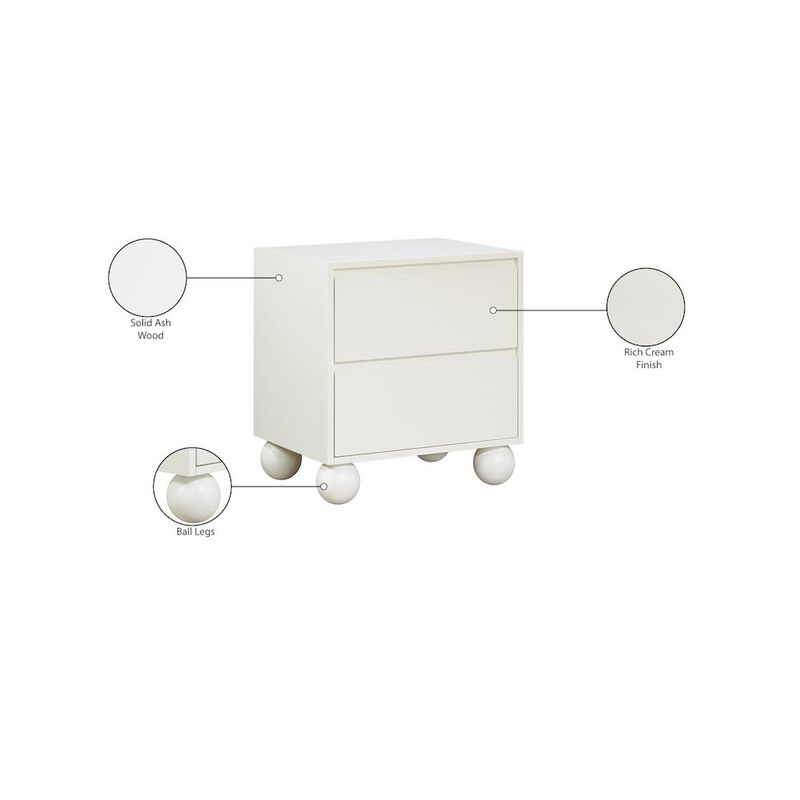 Meridian Furniture Kent Cream Night Stand
