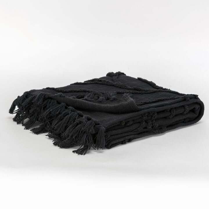 Black 50" x 60" Throw Blanket