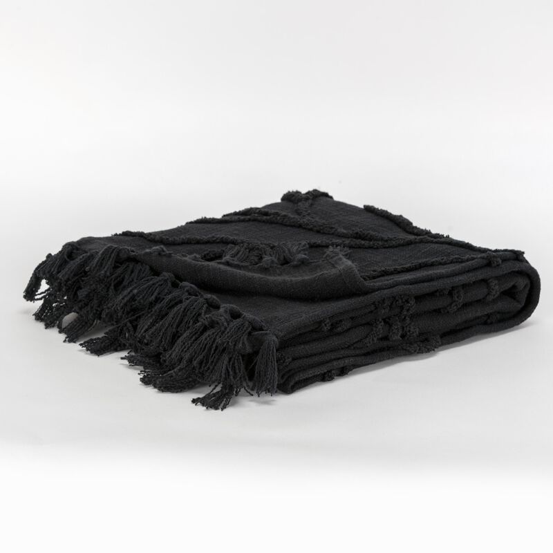 Black 50" x 60" Throw Blanket
