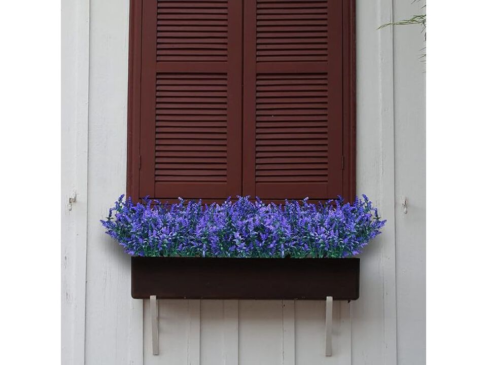 Lavender Artificial Hanging Flowers UV Resistant Outdoor Home Decor