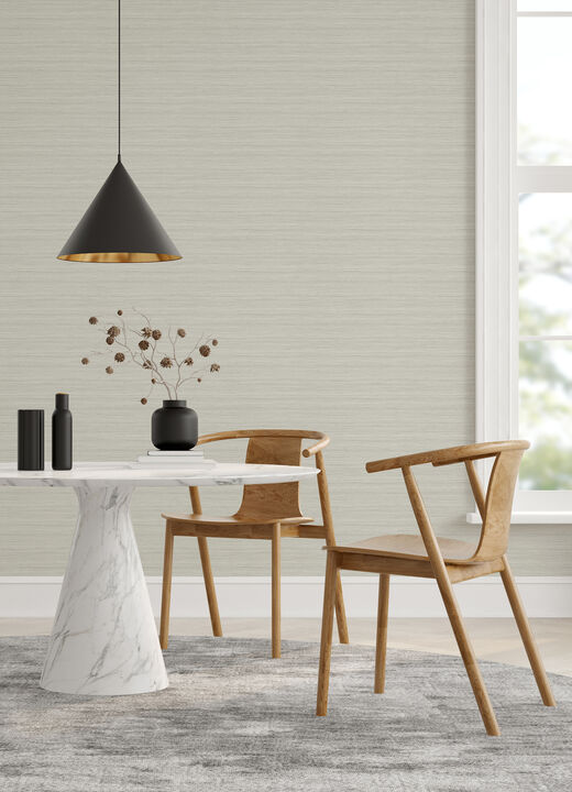 Shantung Slate Silk Wallpaper (Set of 2)