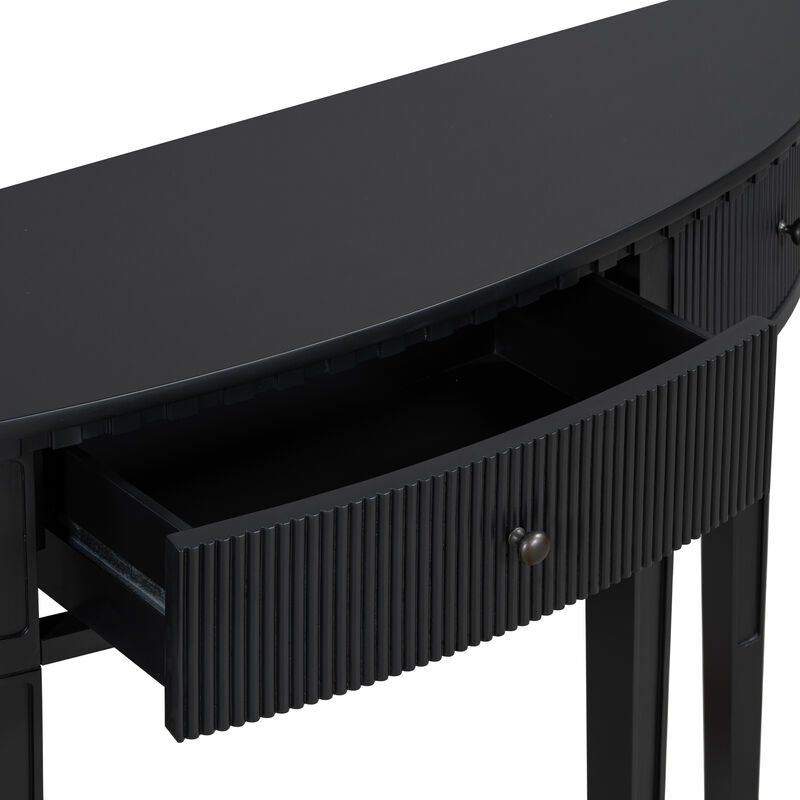 Merax Minimalist Pine Veneer Console Table