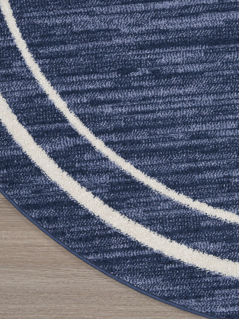 Nourison Essentials NRE02 Navy/Ivory 6' x Round Rug