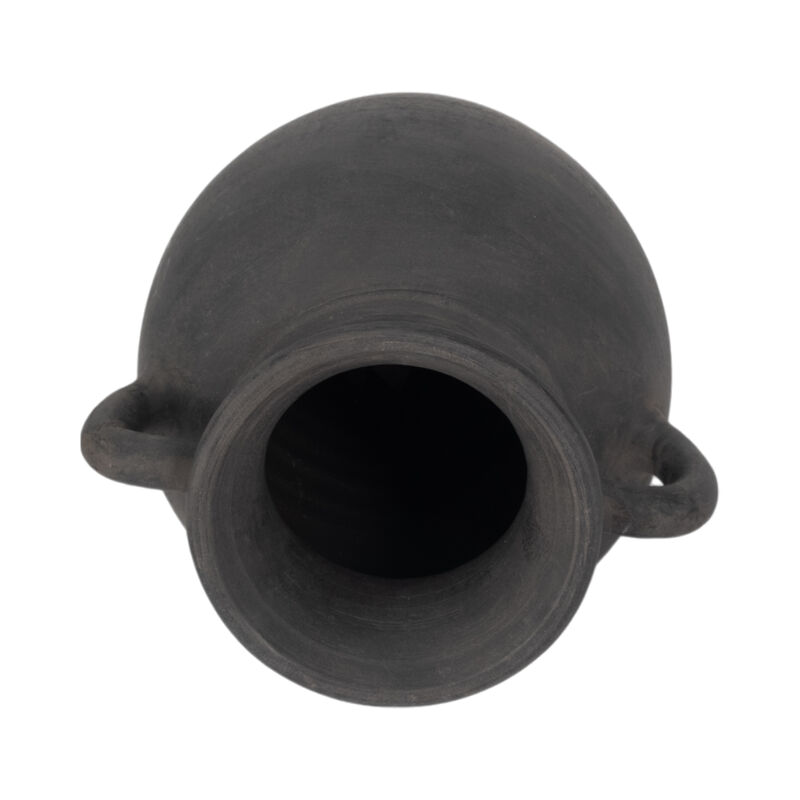 Terracotta, 9" Vase With Handles, Black image number 5