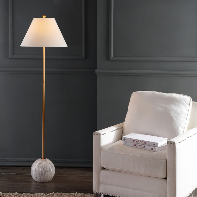 Miami Minimalist Resin/Metal LED Floor Lamp
