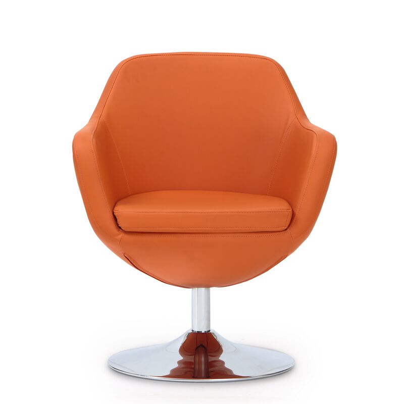 Caisson Orange Swivel Accent Chairs (Set of 2)