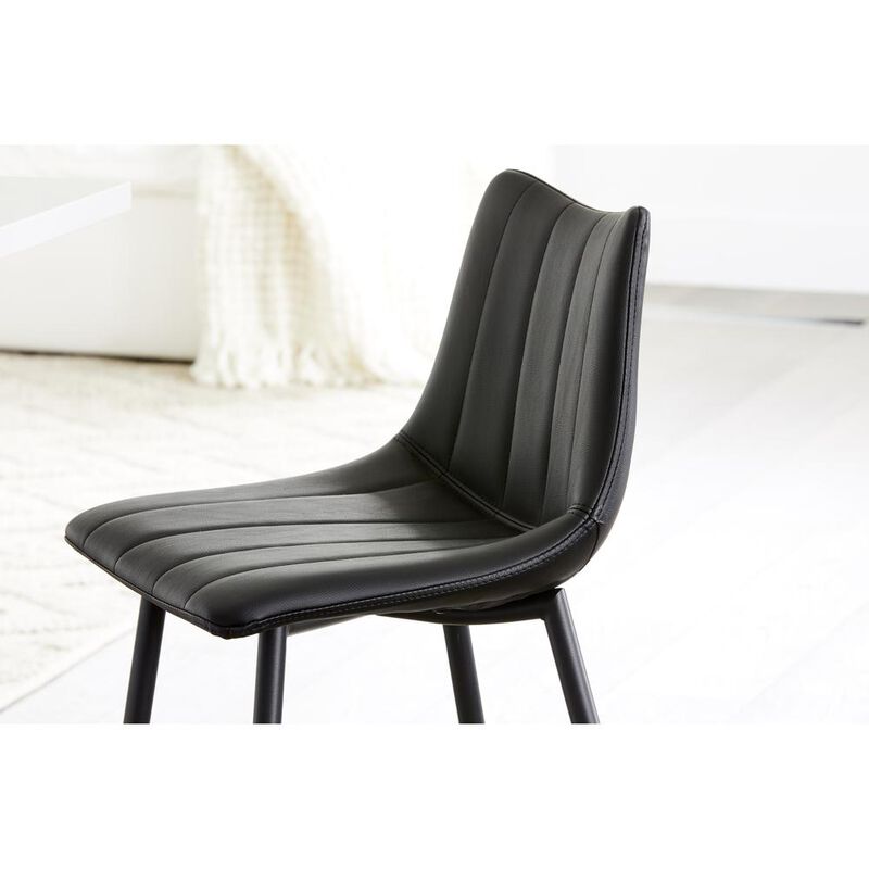 Moe's Home Collection Alibi Counter Stool Matte Black-Set Of Two