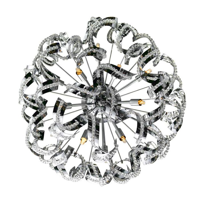 Swivel 13 Light Flush Mount With Chrome Finish