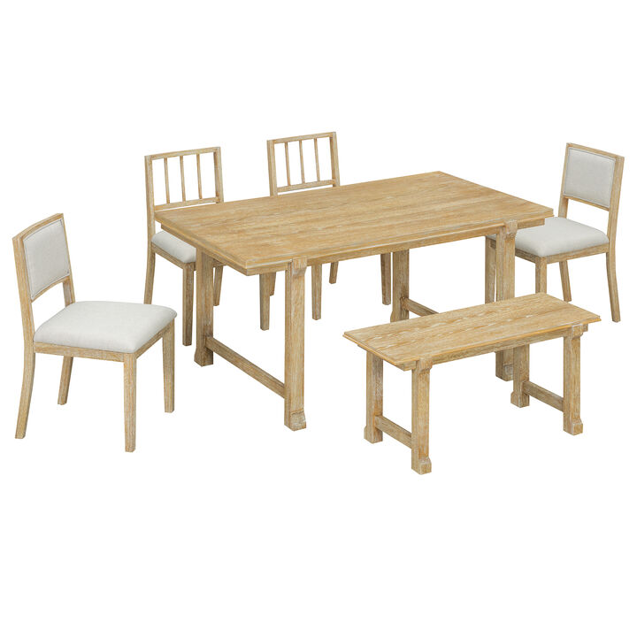 Zebjof 6-Piece Farmhouse Dining Set