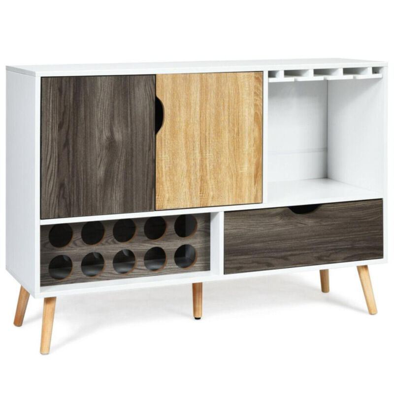 Hivvago Mid-Century Buffet Sideboard Wooden Storage Cabinet