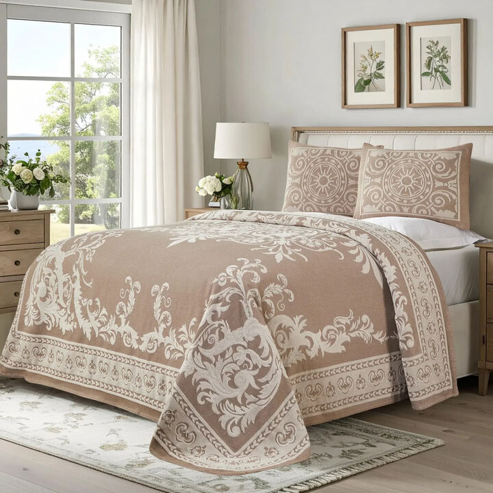 Soft Lightweight Cotton Blend Bedspread Sets with Matching Shams