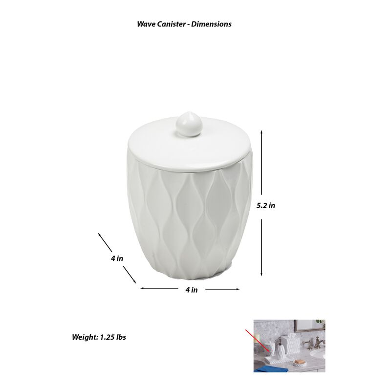 Wave White Canister image number 1
