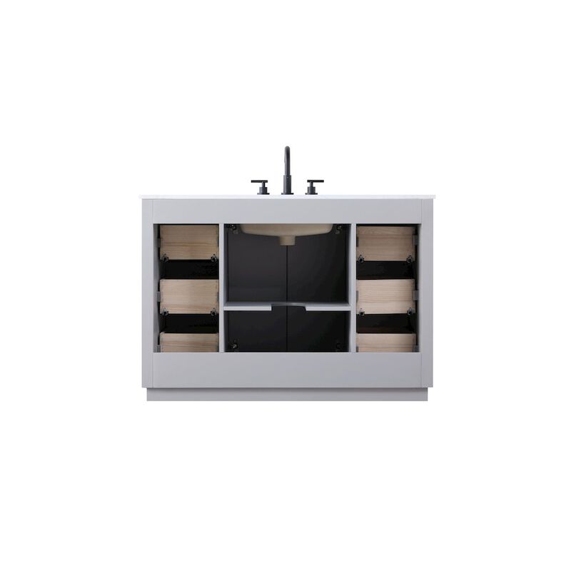 Elegant Kitchen and Bath 48 inch Single Bathroom Vanity in Grey