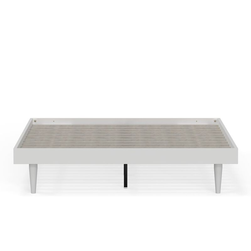 Comfort Pointe Sachse Queen Solid Wood Platform Bed Frame White