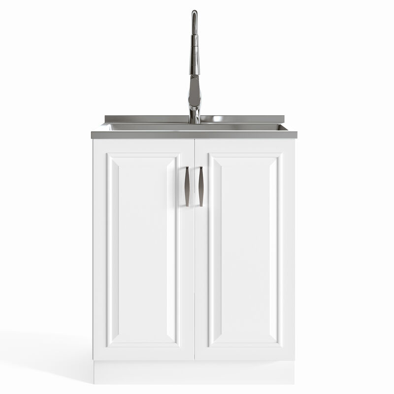 Simpli Home Darwin All-In-One 28 inch Laundry Utility Sink and Cabinet image number 2