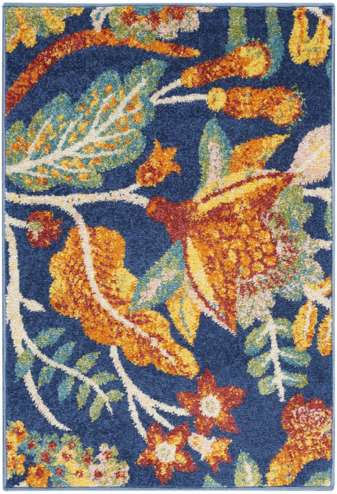 HomeRoots Floral Power Loom Area Rug