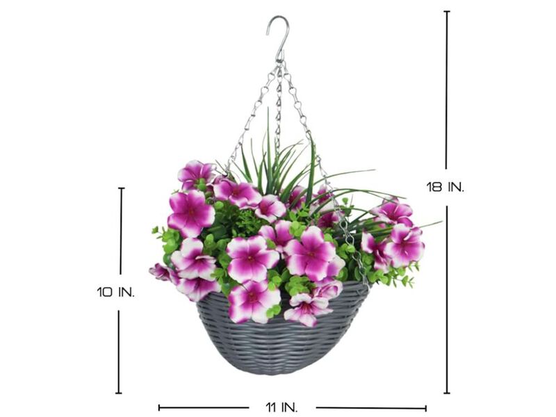 Pink Artificial Hanging Eucalyptus Flowers Outdoor Home Decor image number 2