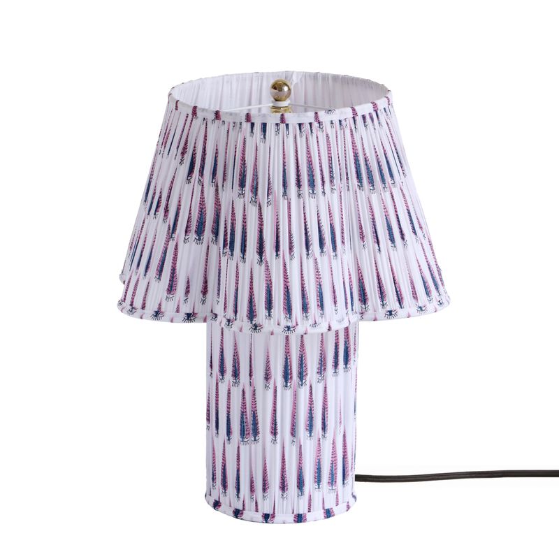 Corrine Purple and White Streaked Cotton Table Lamp image number 2