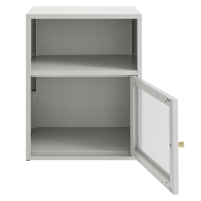 Modway Powder-Coated Metal Wall-Mount Nightstand in Light Gray image number 4