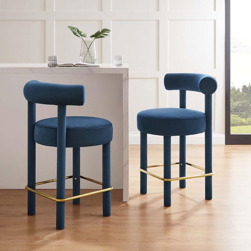 Toulouse Performance Velvet Counter Stool - Set of 2 image number 9