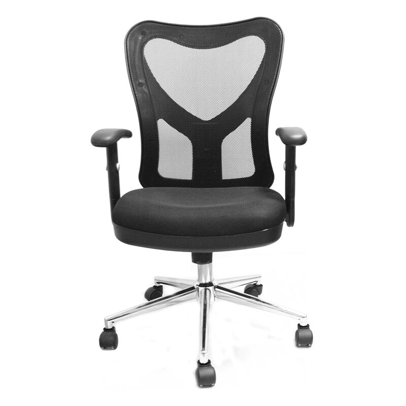 Streamdale High Back Mesh Office Chair With Chrome Base, Black