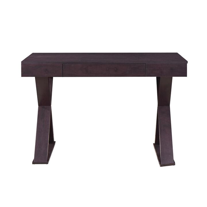 Trendy Writing Desk with Drawer. Color: Espresso