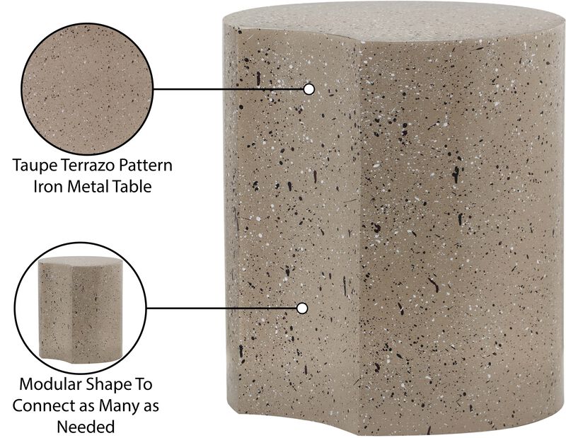 Meridian Furniture Dimple Taupe End Table image number 5