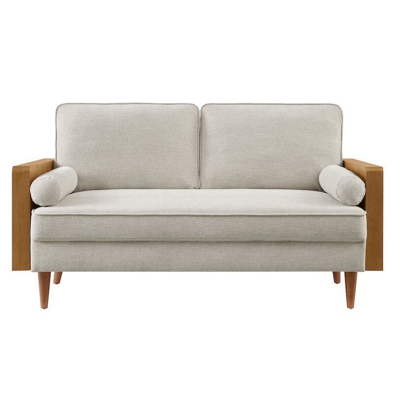 Kellan Heathered Weave Fabric Loveseat image number 5