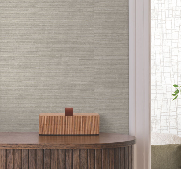 Rhett Grey Striated Wallpaper