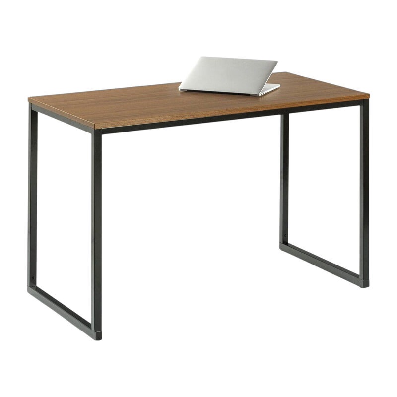 Modern Home Office Desk with Metal Frame & Wood Table Top